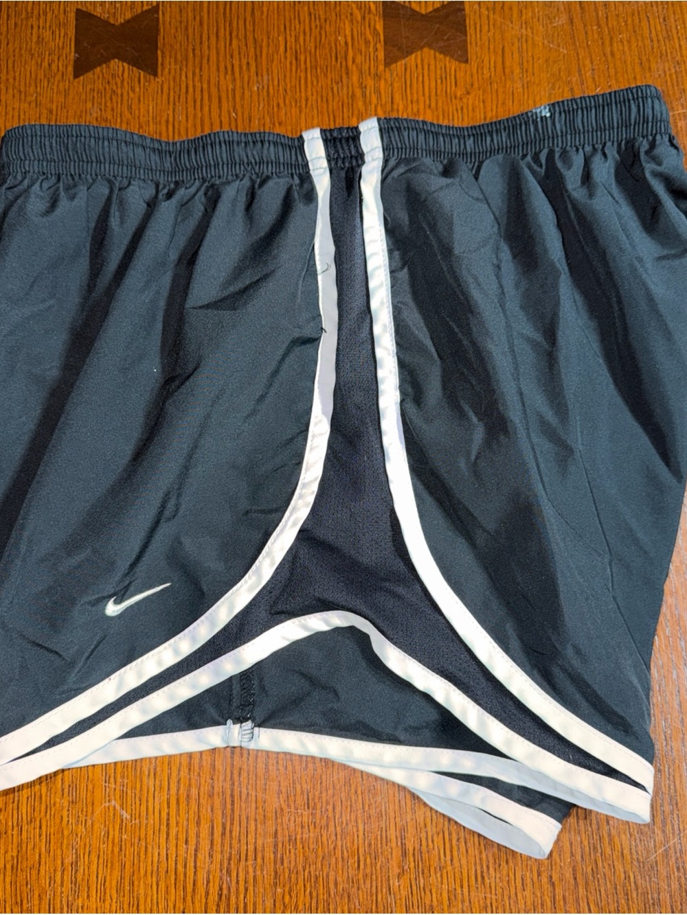 Nike Black Athletic Shorts with White Trim Size M